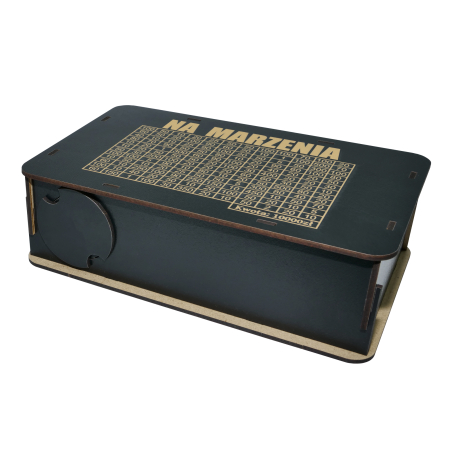 Czarna Skarbonka wykreślanka na marzenia różne sumy do wyboru